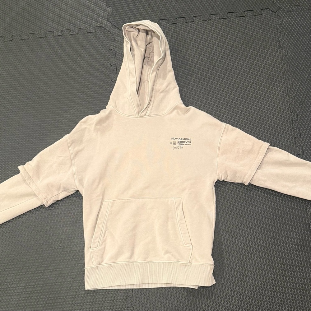 Stay Original Beige Hoodie